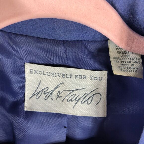 Lord & Taylor Vintage Wool Blazer Blue Womens Size 12 - Picture 8 of 9